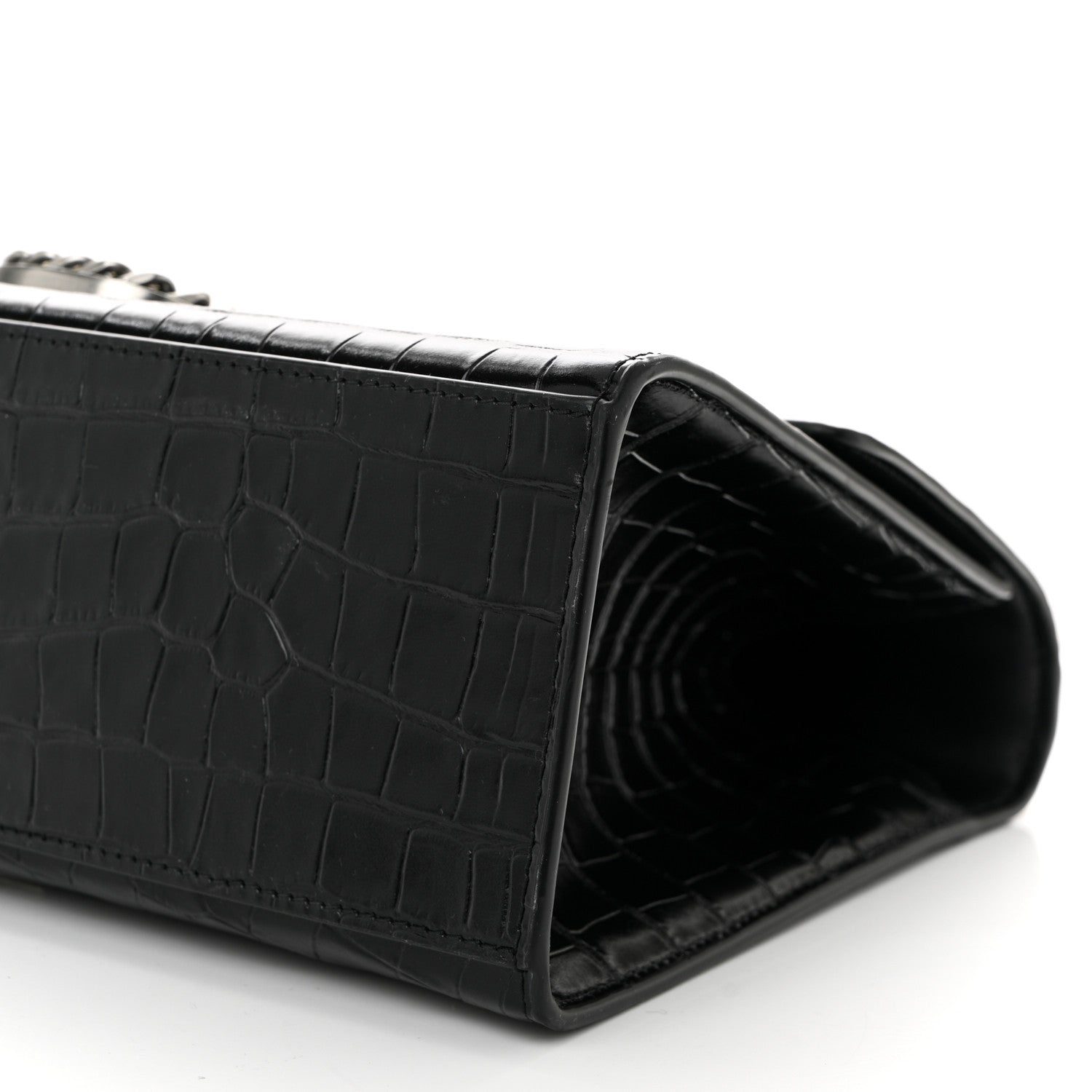 Marc Jacobs Calfskin Crocodile Embossed The St Marc Large Top Handle Bag Black 10 of 10