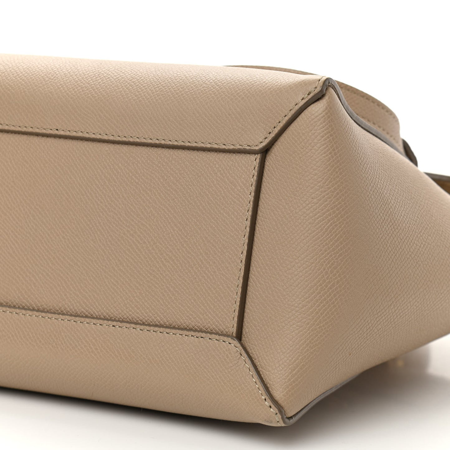 Grained Calfskin Micro Belt Bag Light Taupe