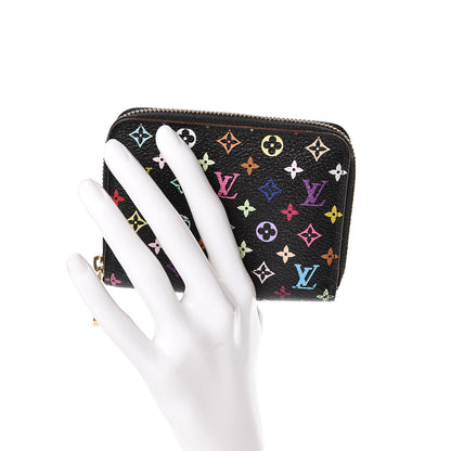 Louis Vuitton Monogram Multicolor Zippy Coin Purse Black Grenade 2 of 8
