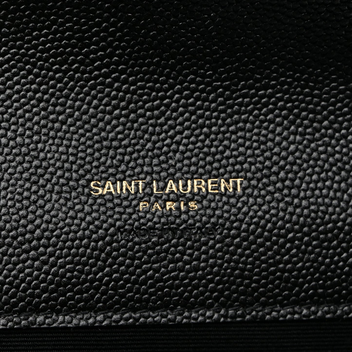 Grain De Poudre Matelasse Chevron Monogram Envelope Clutch Black