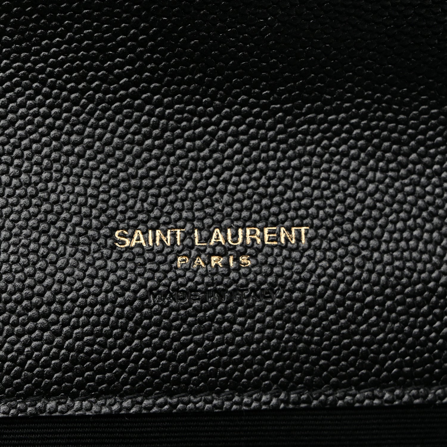 Saint Laurent Grain De Poudre Matelasse Chevron Monogram Envelope Clutch Black 6 of 11