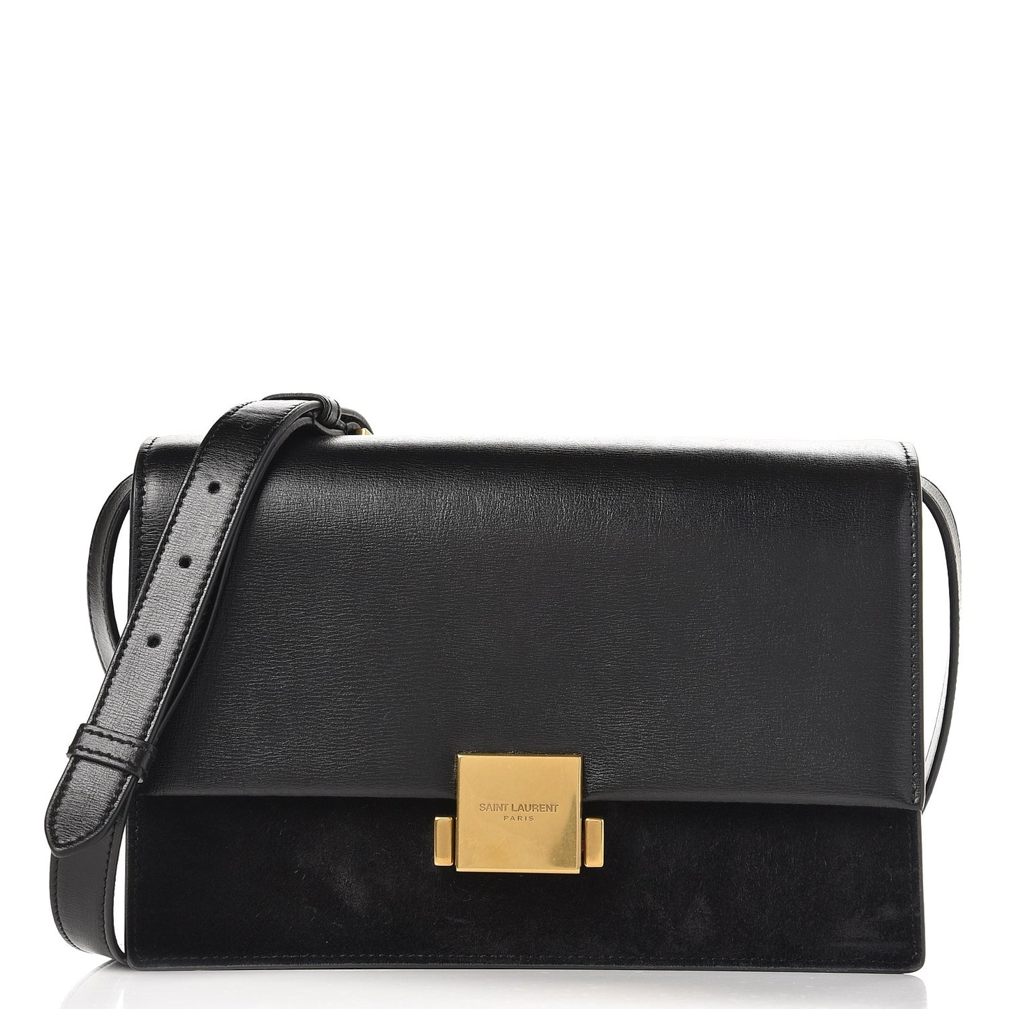 Smooth Calfskin Suede Medium Bellechasse Black