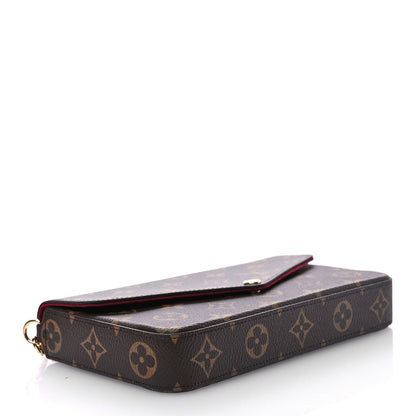 Louis Vuitton Monogram Pochette Felicie Chain Wallet Fuchsia 5 of 11