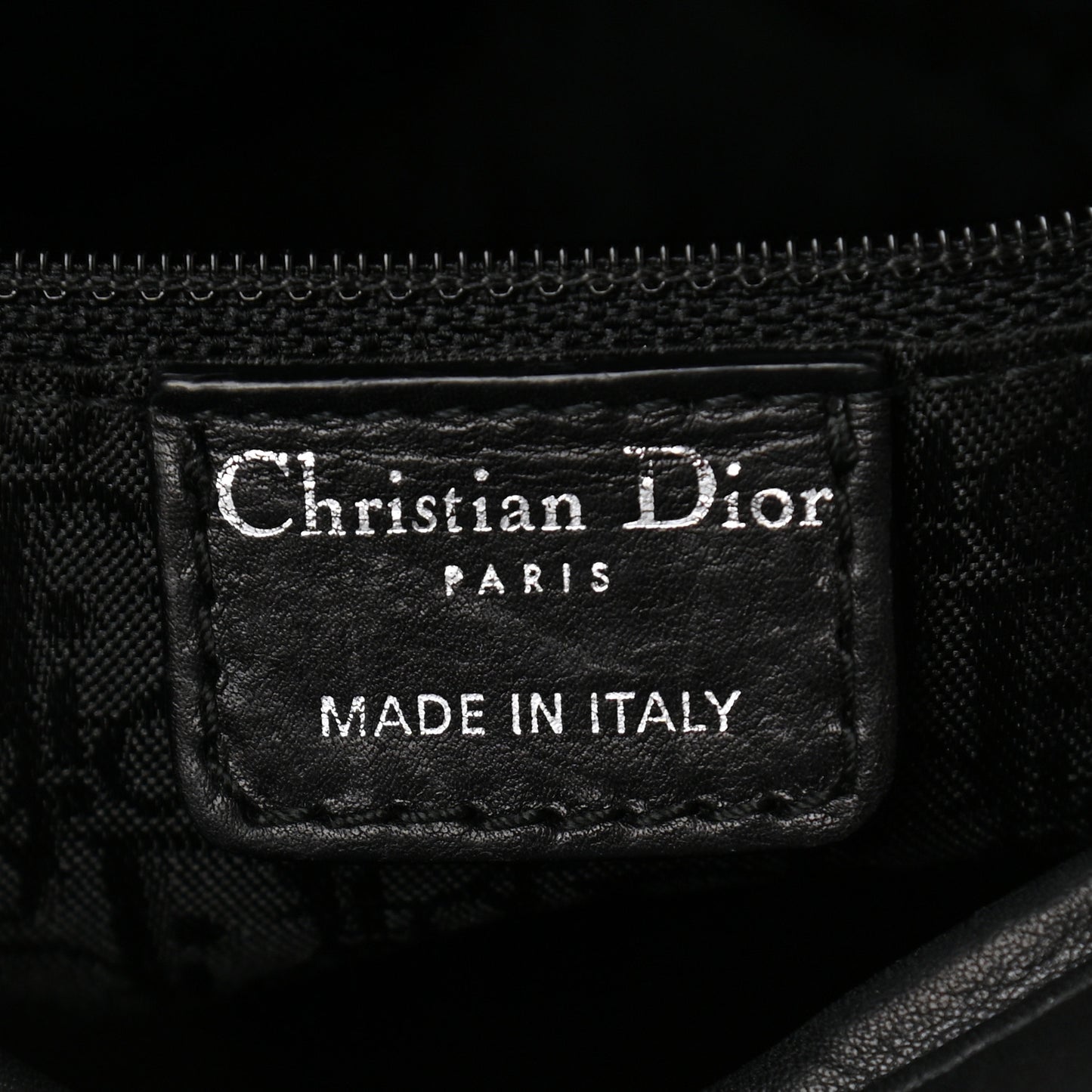 Lambskin Embossed Cannage Large Lady Dior Black