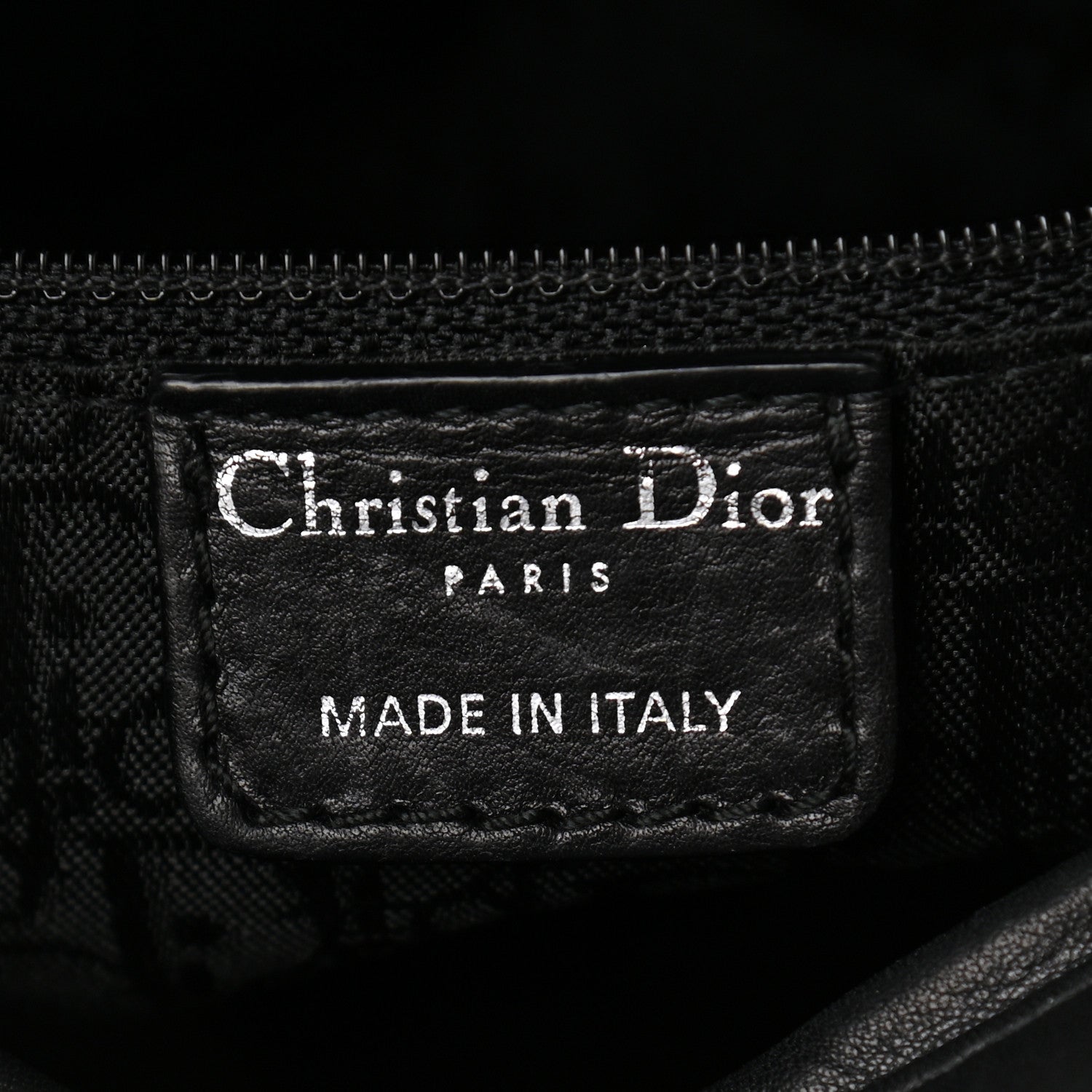 Christian Dior Lambskin Embossed Cannage Large Lady Dior Black 6 of 11