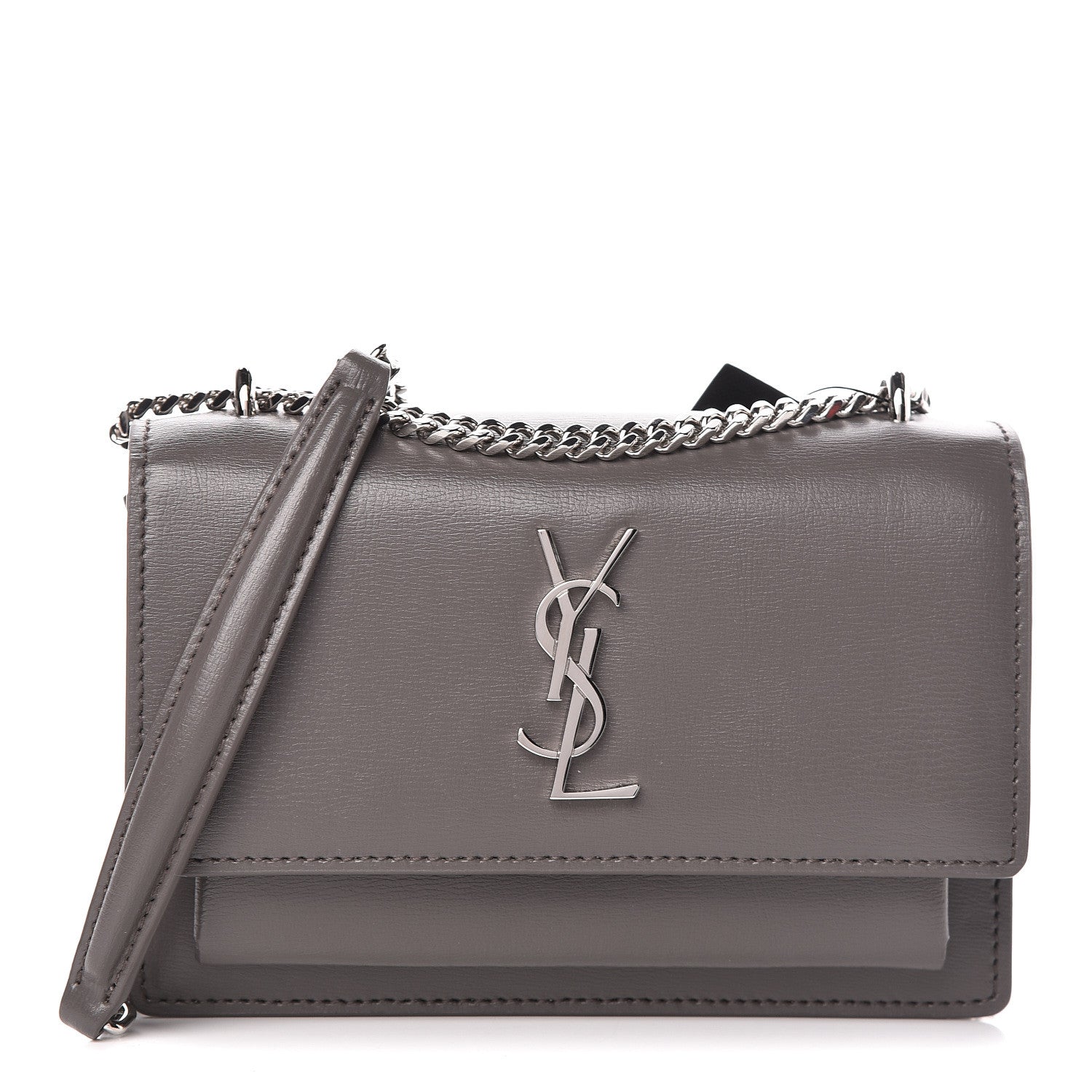 Saint Laurent Calfskin Monogram Sunset Chain Wallet Earth 1 of 9