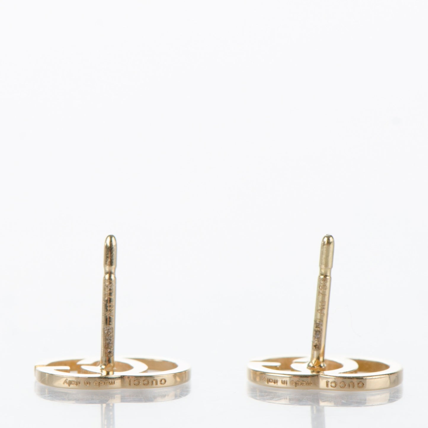 18K Yellow Gold GG Tissue Stud Earrings