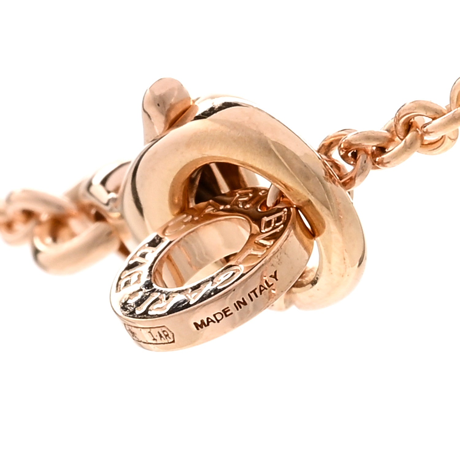 Bulgari 18K Rose Gold Diamond Black Onyx Mother of Pearl BVLGARI BVLGARI Pendant Necklace 5 of 6