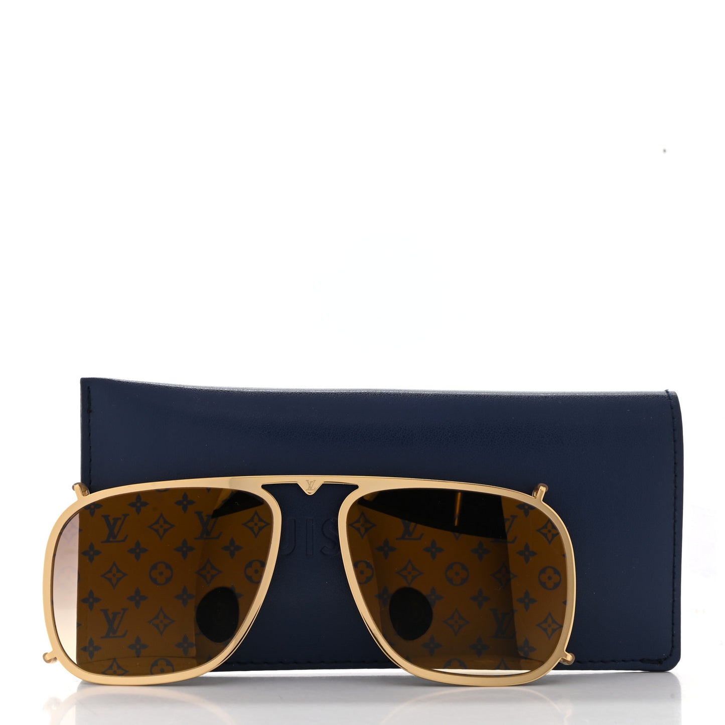 Monogram Satellite Clip-On Lenses Gold