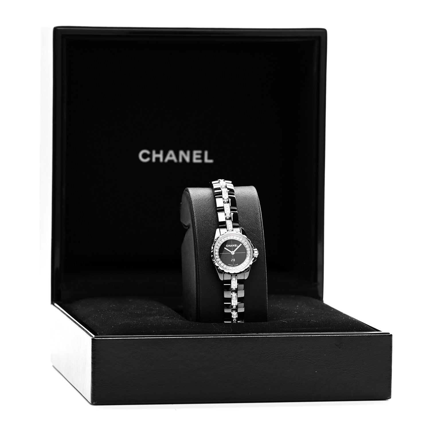 Chanel Stainless Steel Ceramic Diamond Bezel 19mm J12 XS Quartz