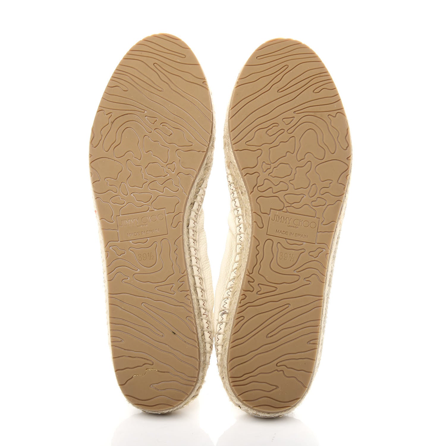 Jimmy Choo Calfskin Stretch Deena Espadrille Ballerina Flats 39.5 Latte 6 of 10