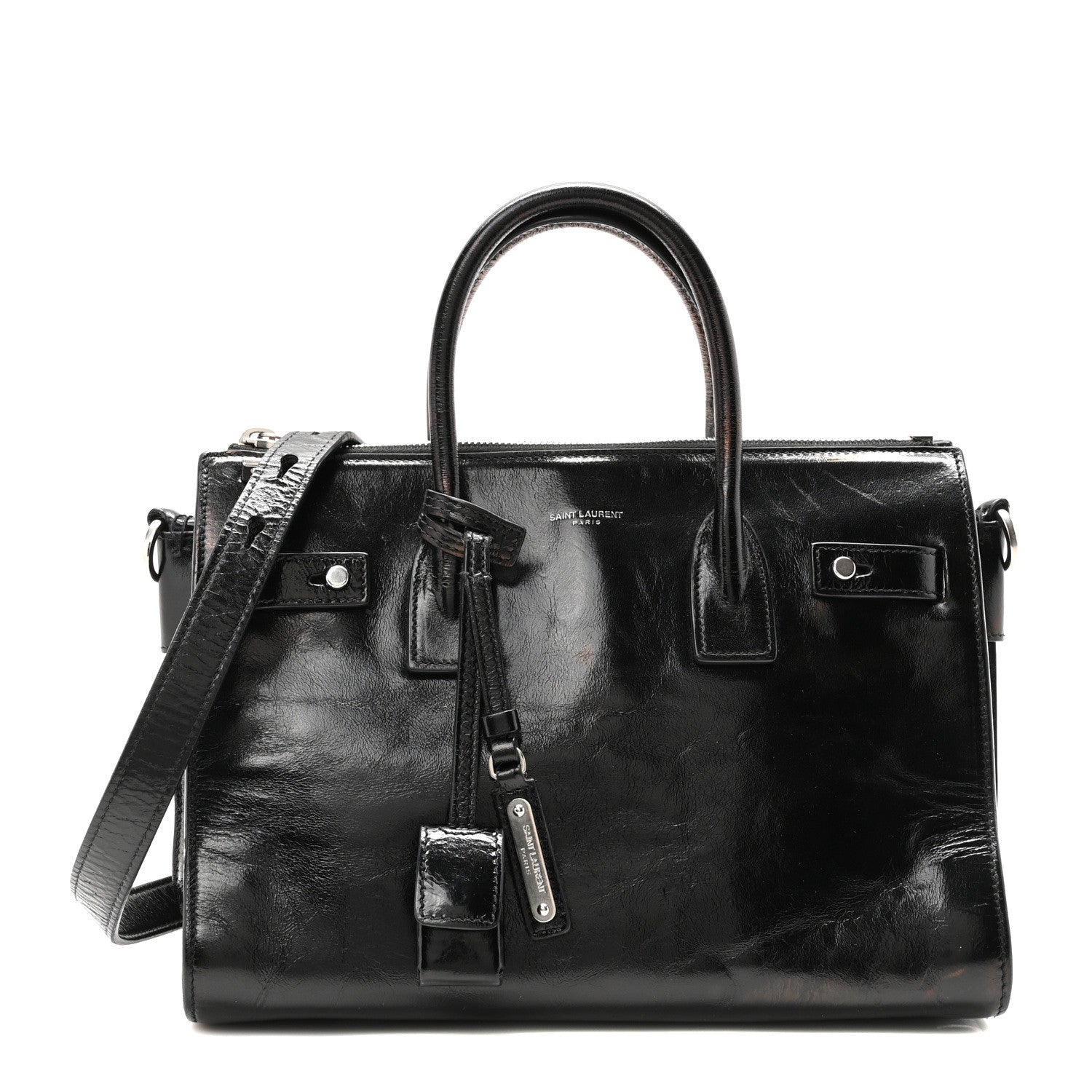 Saint Laurent Glace Calfskin Baby Souple Sac De Jour Black 1 of 10