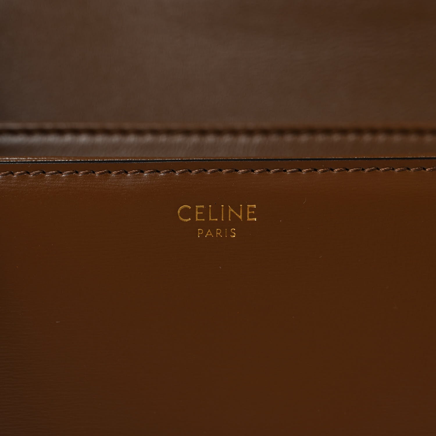 Celine Shiny Calfskin Teen Triomphe Tan 5 of 7