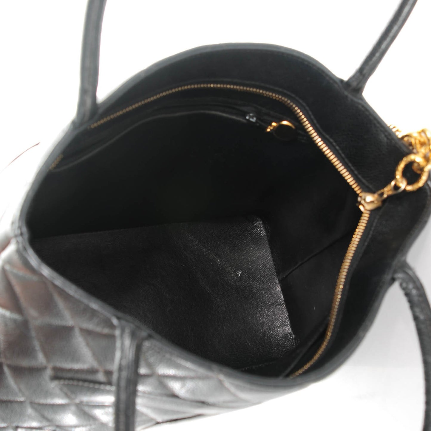 Caviar Quilted Medallion Tote Black