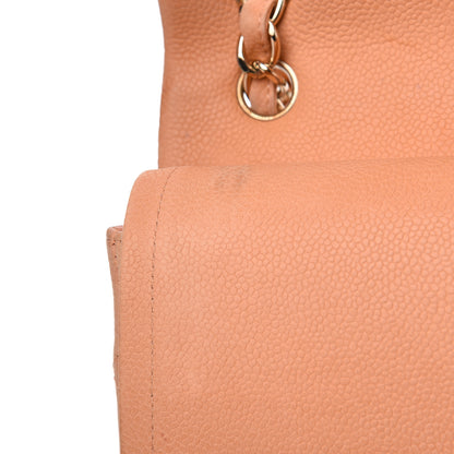 Chanel Iridescent Caviar Quilted Jumbo Double Flap Pink 16 of 19