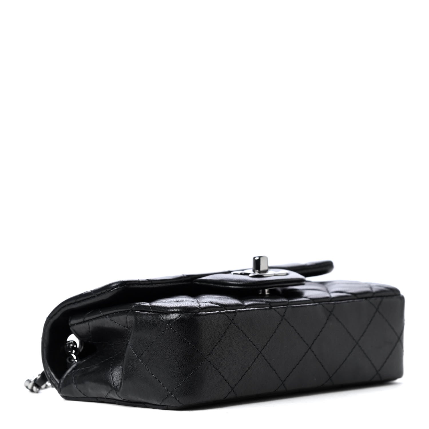 Chanel Lambskin Quilted Extra Mini Rectangular Flap Black 5 of 8
