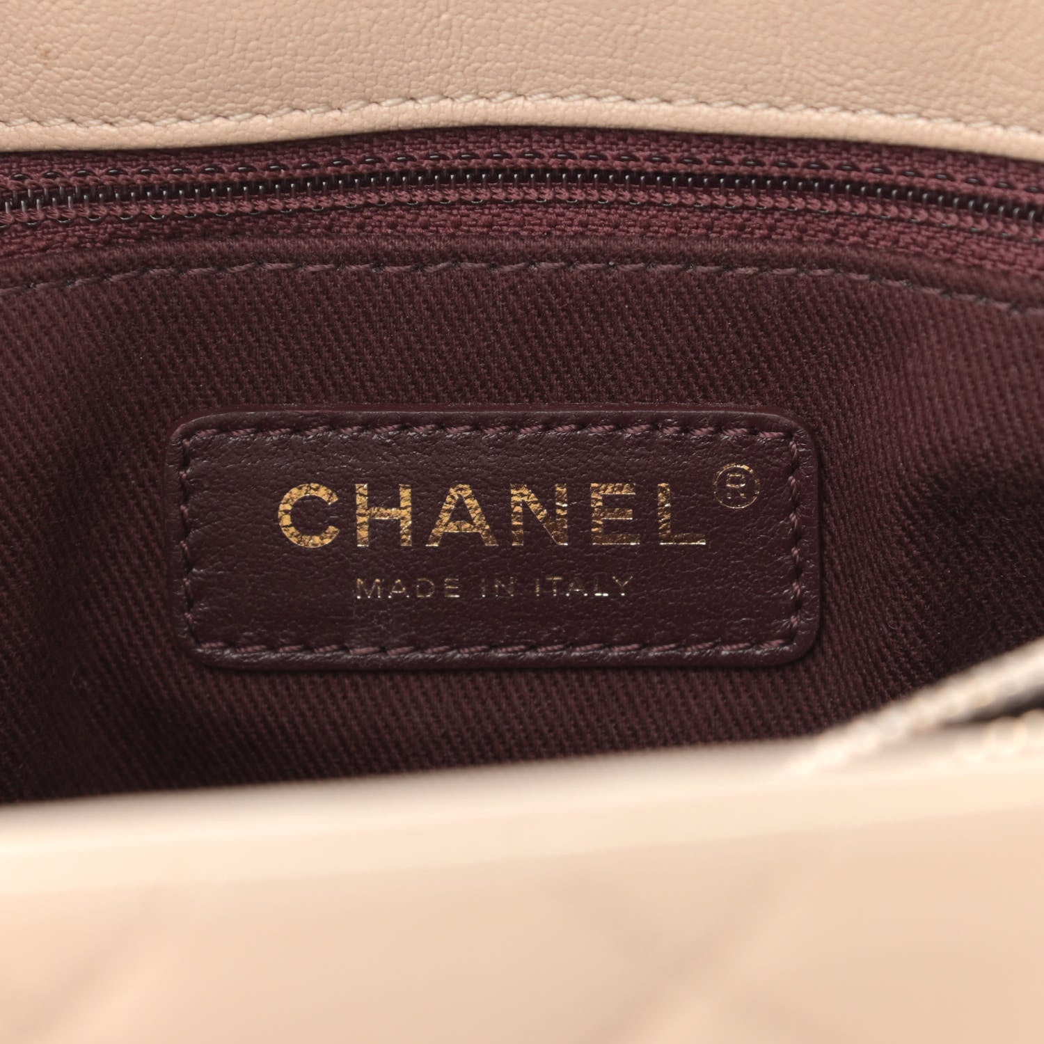 Chanel Shiny Sheepskin Quilted Small Trapezio Flap Beige 5 of 20