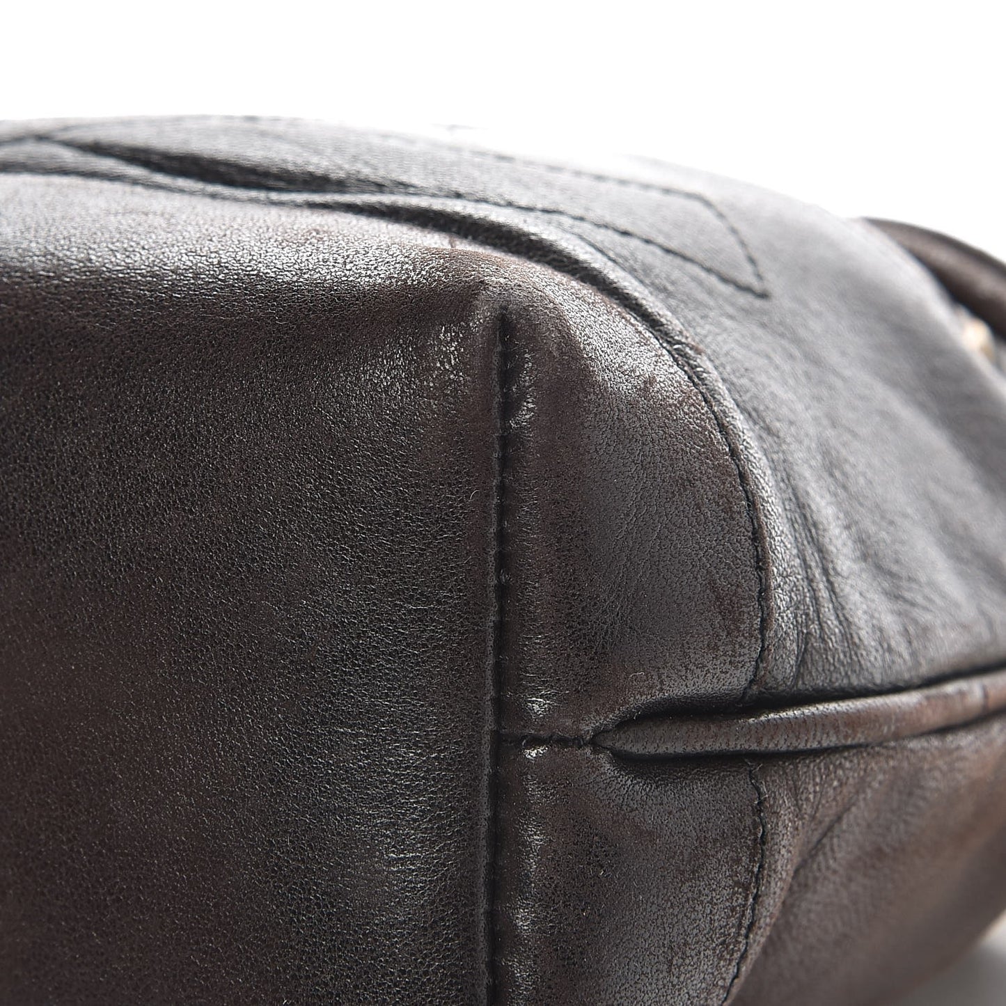 Lambskin CC Drawstring Bag Black