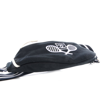 Chanel Nylon Sport Waist Bag Black White 4 of 7
