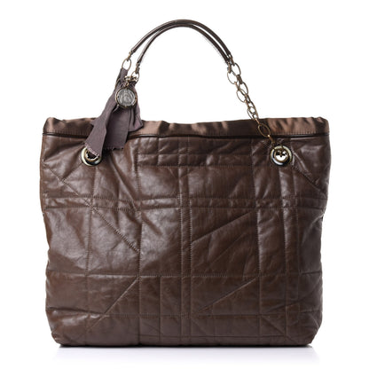 Lanvin Lambskin Quilted Amalia Cabas Tote Brown 2 of 23