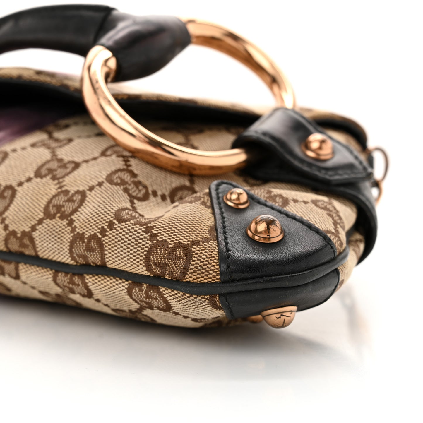 Tom Ford Monogram Horsebit Web Clutch Purple