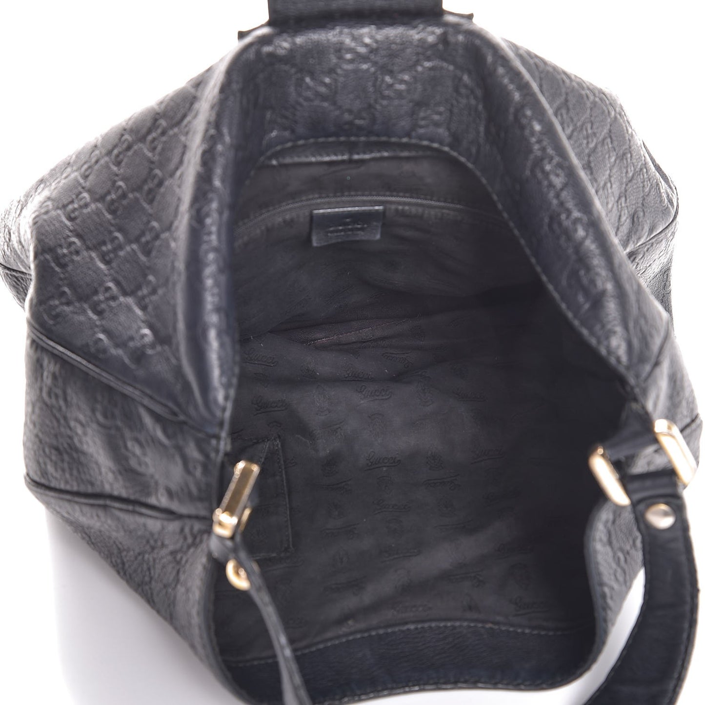 Guccissima Large New Ladies Web Hobo Black
