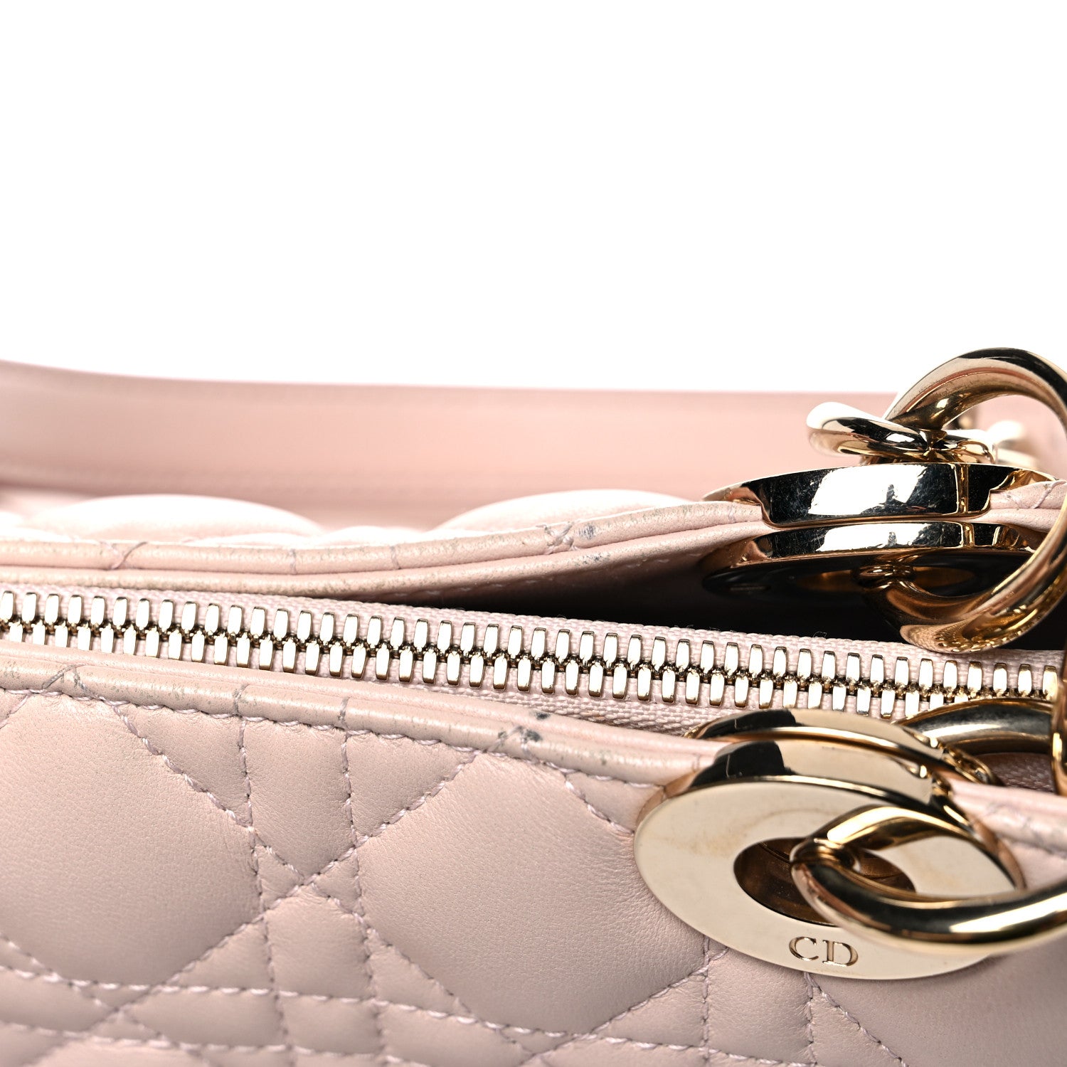 Christian Dior Lambskin Cannage Large Dior Soft Shopping Tote Beige Light Pink 18 of 25