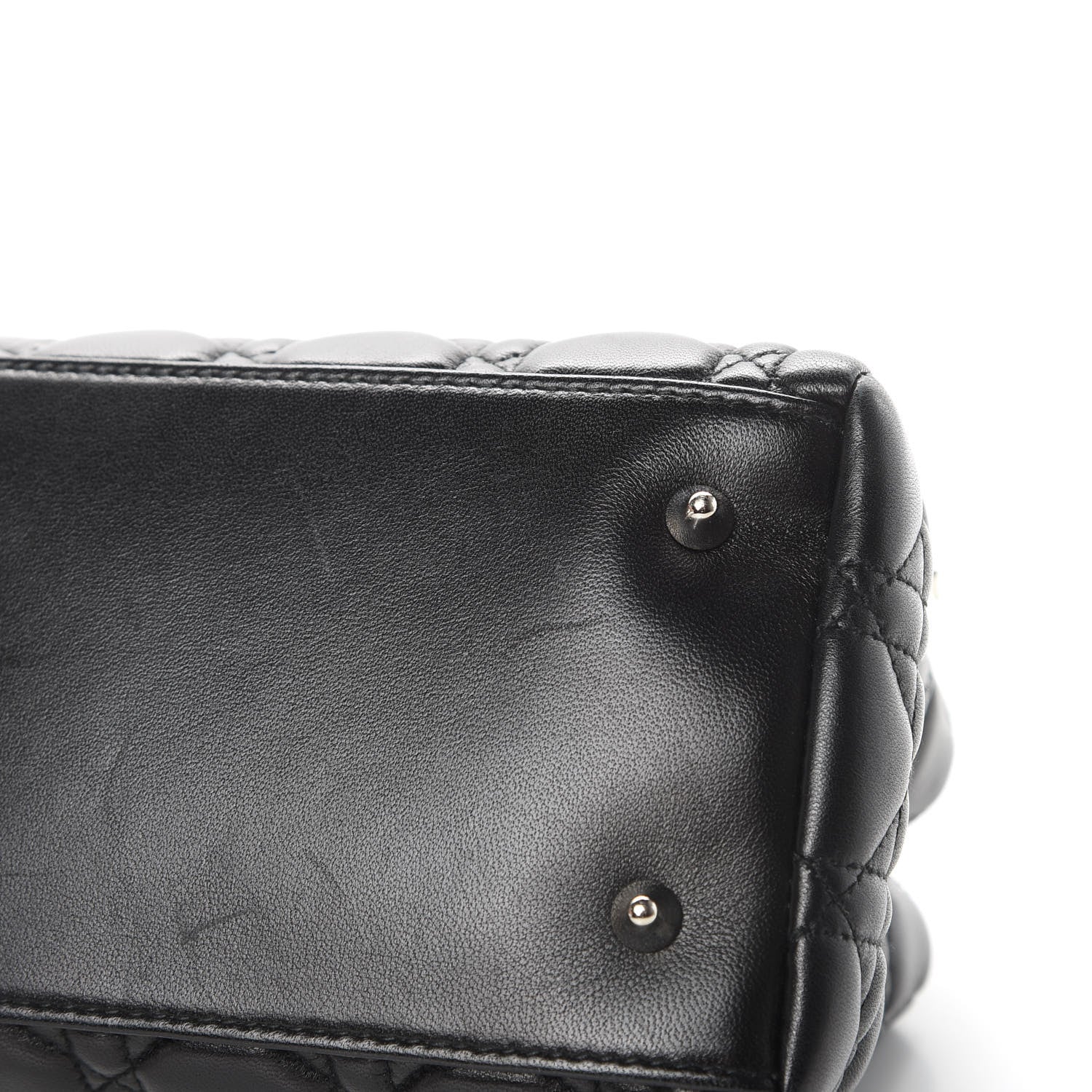 Christian Dior Lambskin Cannage Lady Dior Shoulder Bag Black 12 of 16