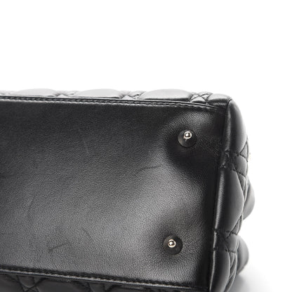 Christian Dior Lambskin Cannage Lady Dior Shoulder Bag Black 12 of 16