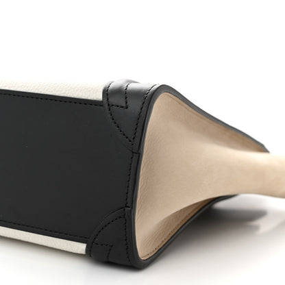 Celine Baby Grained Calfskin Nubuck Nano Tri-Color Luggage White Light Taupe 10 of 11