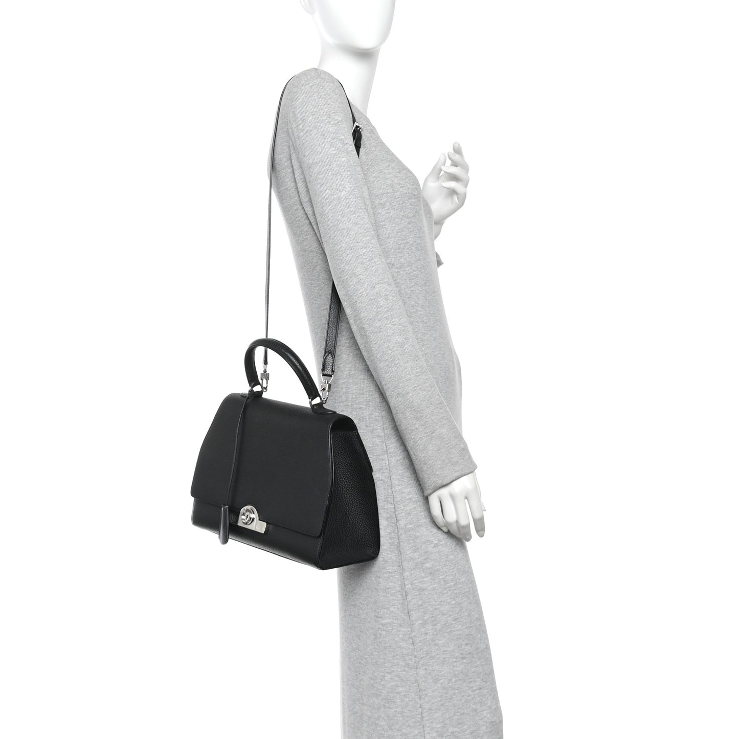 Taurillon Blush Rejane MM Black