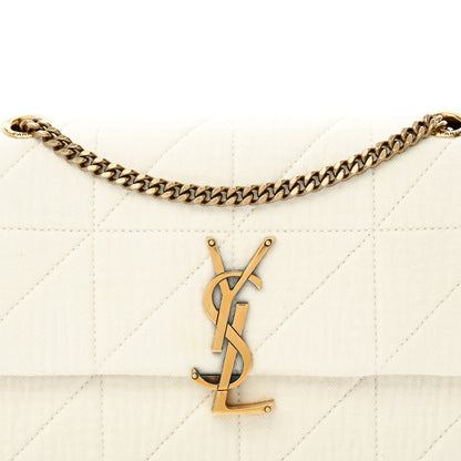 Saint Laurent Crinkle Cotton Patchwork Monogram Medium Jamie Vanilla Ice 8 of 13