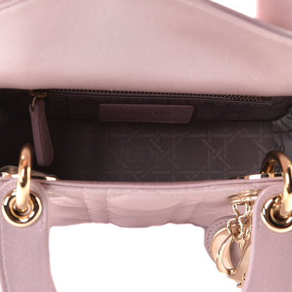 Christian Dior Metallic Lambskin Cannage Mini Lady Dior Lotus 3 of 4