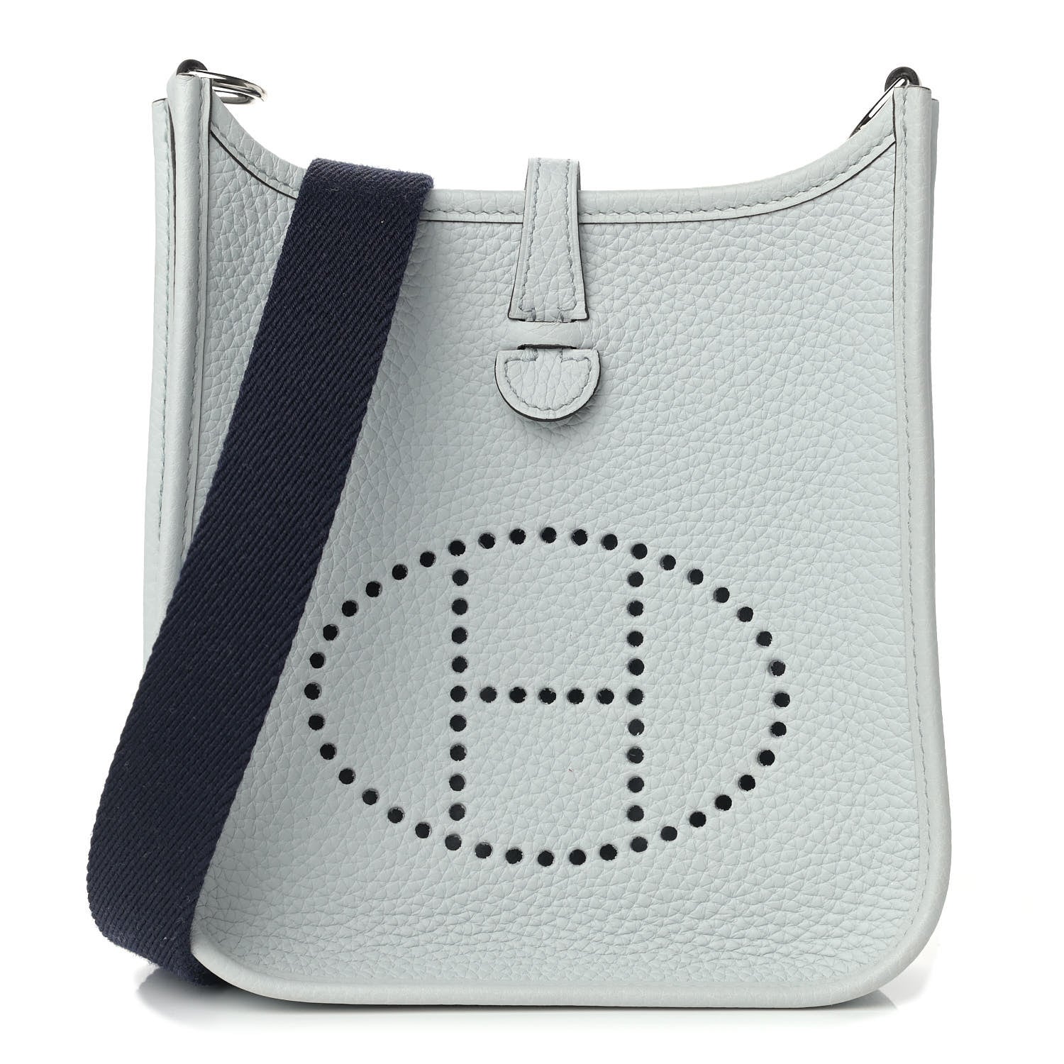 Hermes Taurillon Clemence Amazone Evelyne TPM Bleu Pale Indigo 1 of 9