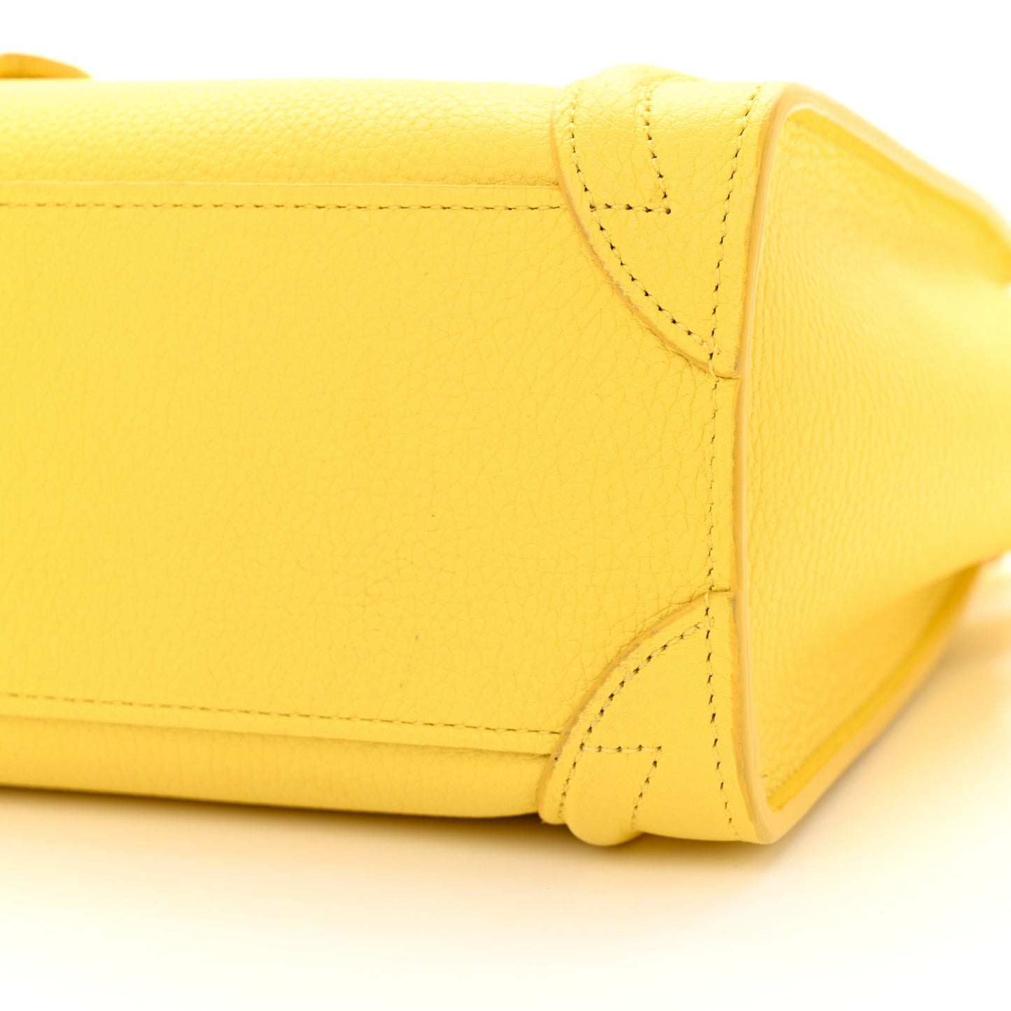 Drummed Calfskin Nano Luggage Citron