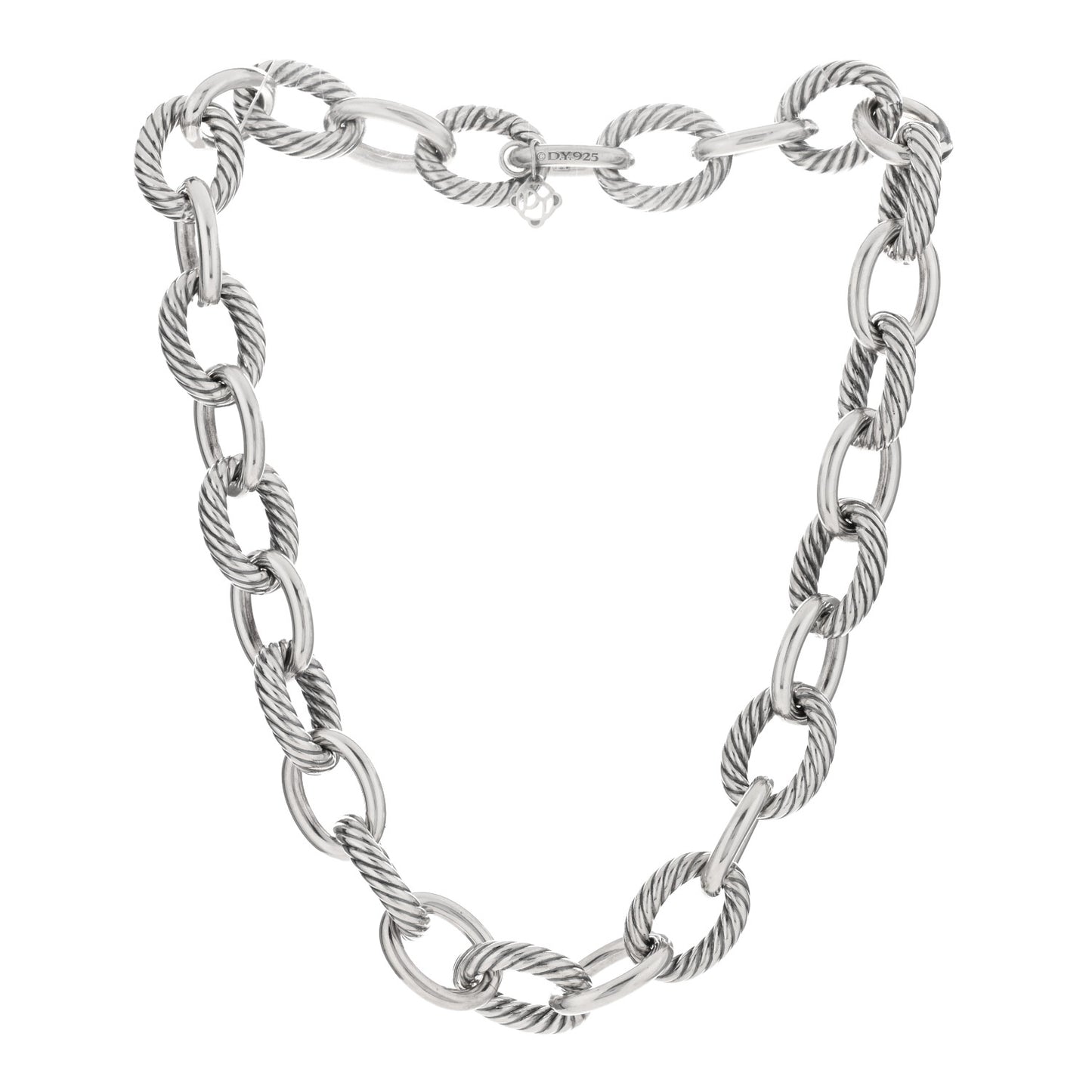 Sterling Silver 16mm Large Oval Link Necklace