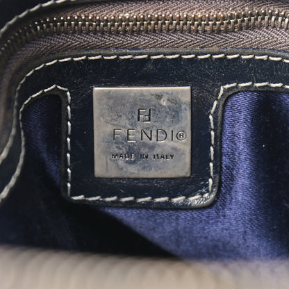 Fendi Zucchino Mini Boston Satchel Navy 6 of 11