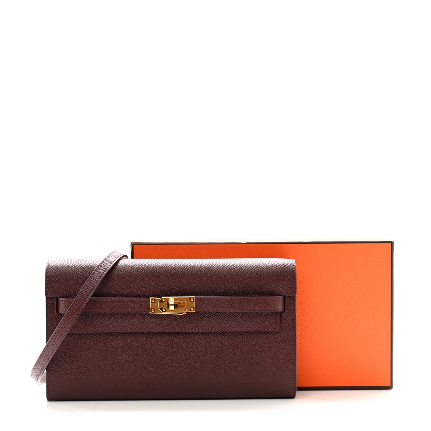 Hermes Epsom Kelly Wallet To Go Bordeaux 11 of 11