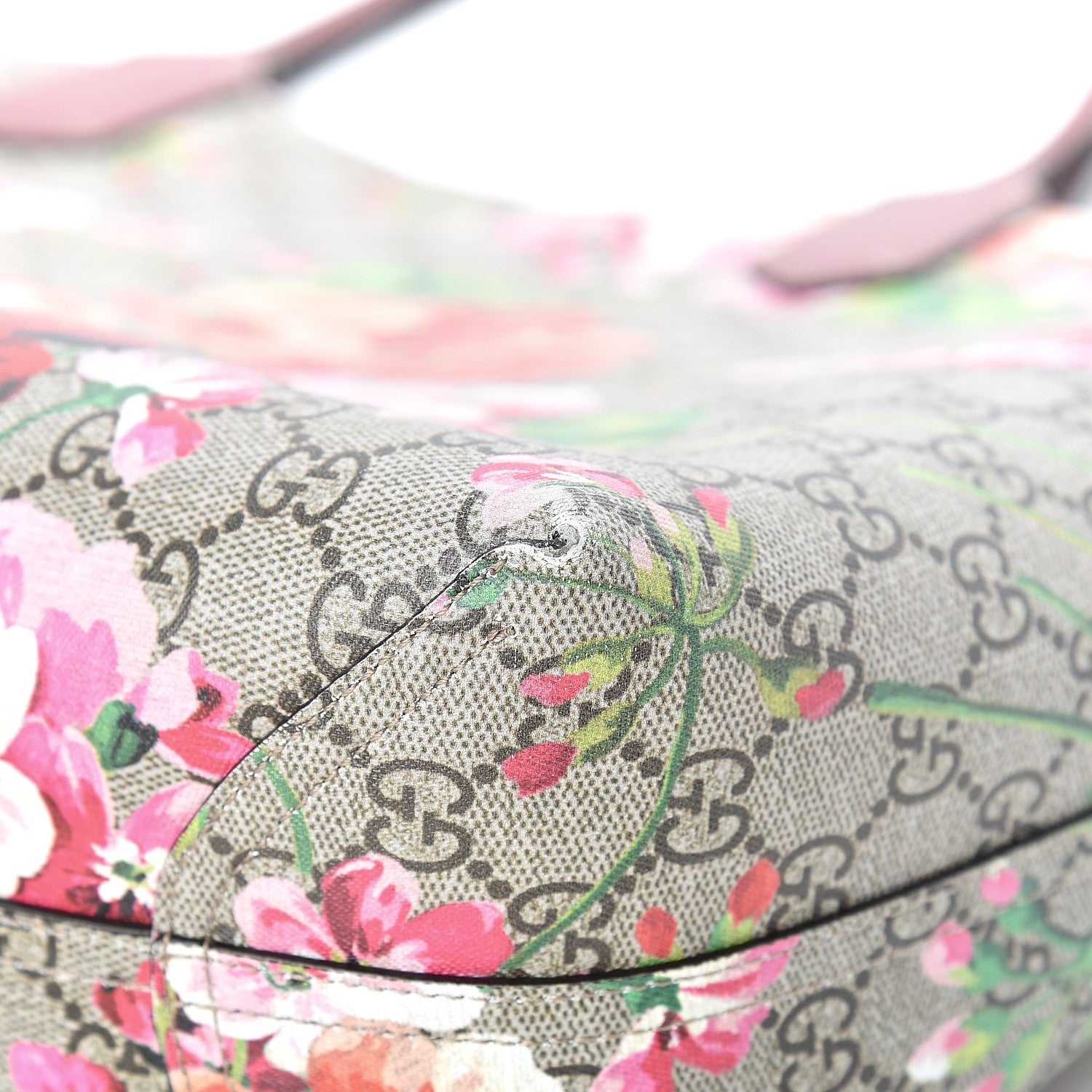 Gucci GG Supreme Monogram Blooms Medium Reversible Tote Beige Multicolor Dry Rose 14 of 20