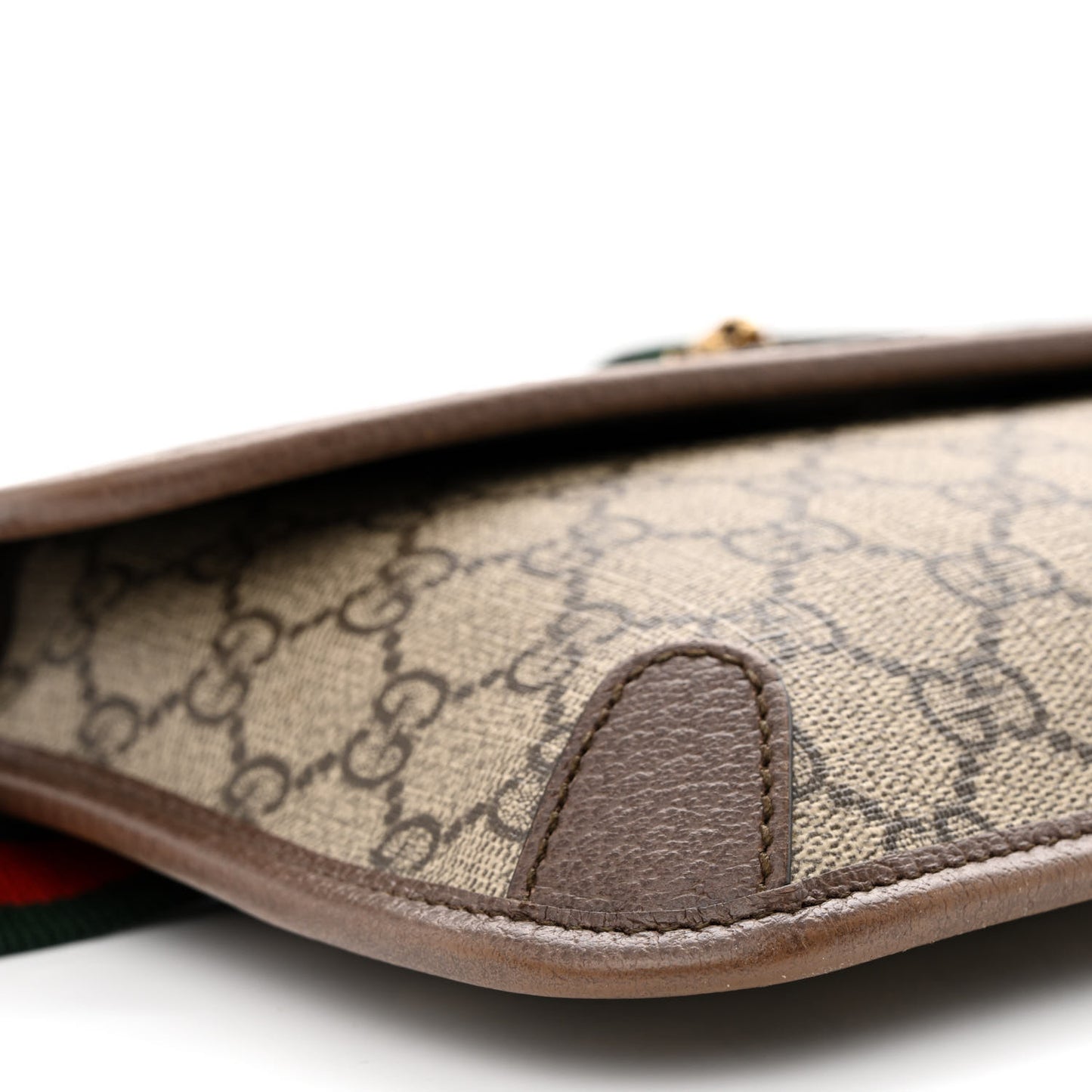 GG Supreme Monogram Neo Vintage Web Belt Bag Brown