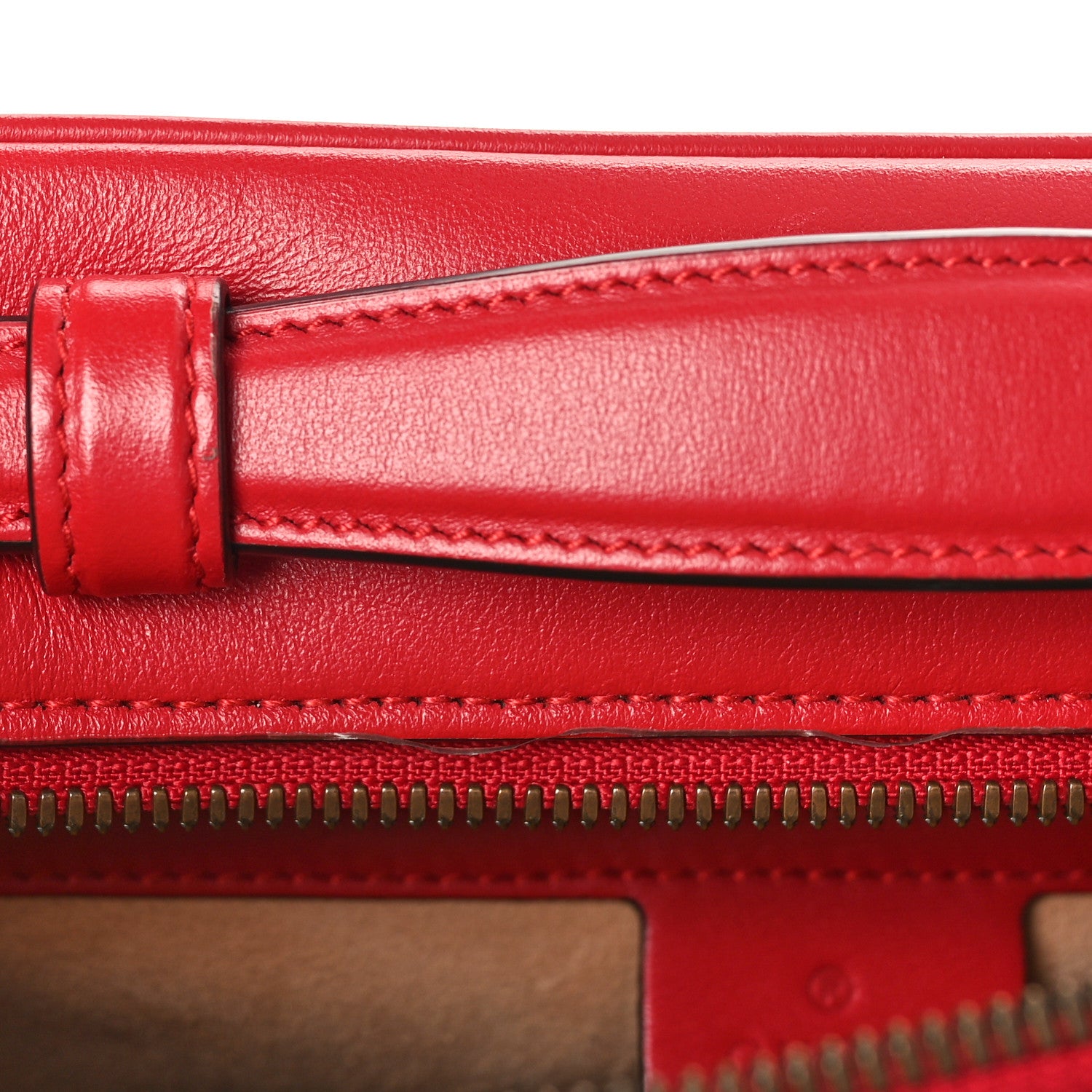 Gucci Calfskin Matelasse Sylvie Web Small GG Marmont Top Handle Shoulder Bag Hibiscus Red 11 of 13