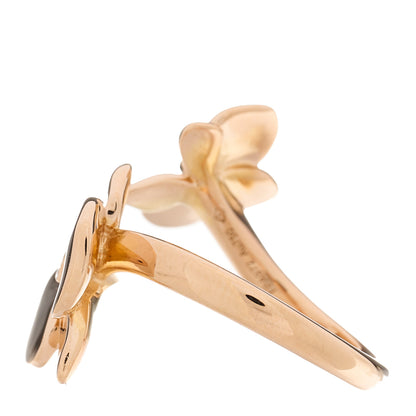 Cartier 18K Pink Gold Diamond Caresse D'Orchidees Par Cartier Ring 54 7 3 of 7