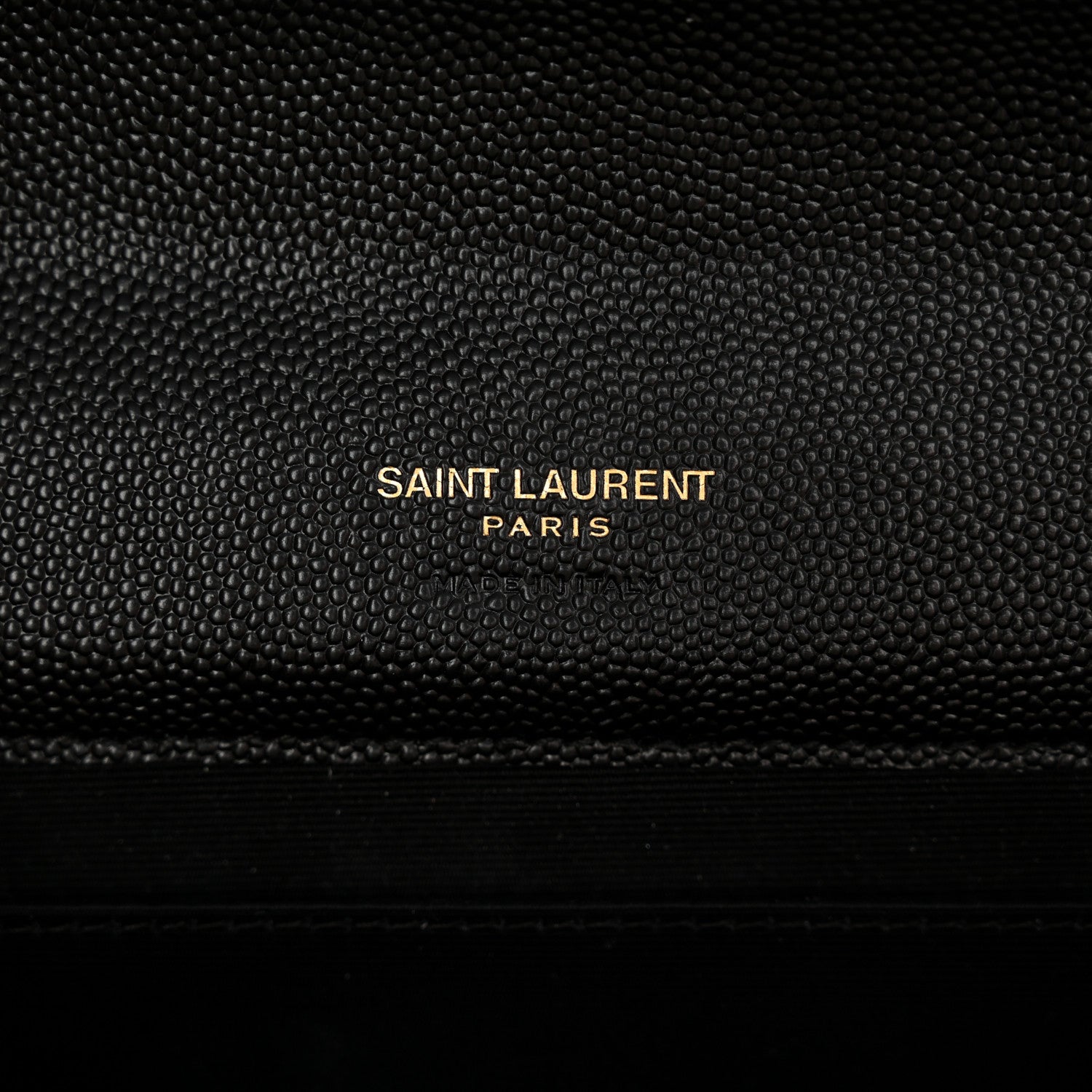 Saint Laurent Grain De Poudre Textured Mixed Matelasse Triquilt Monogram Clutch Black 6 of 8