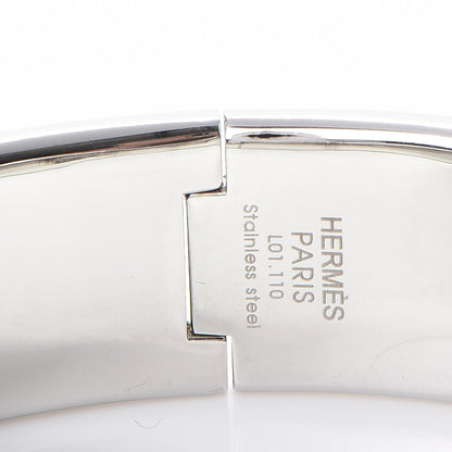 Hermes Stainless Steel Enamel 19mm Printed Horse Loquet Quartz Watch Blue 5 of 6