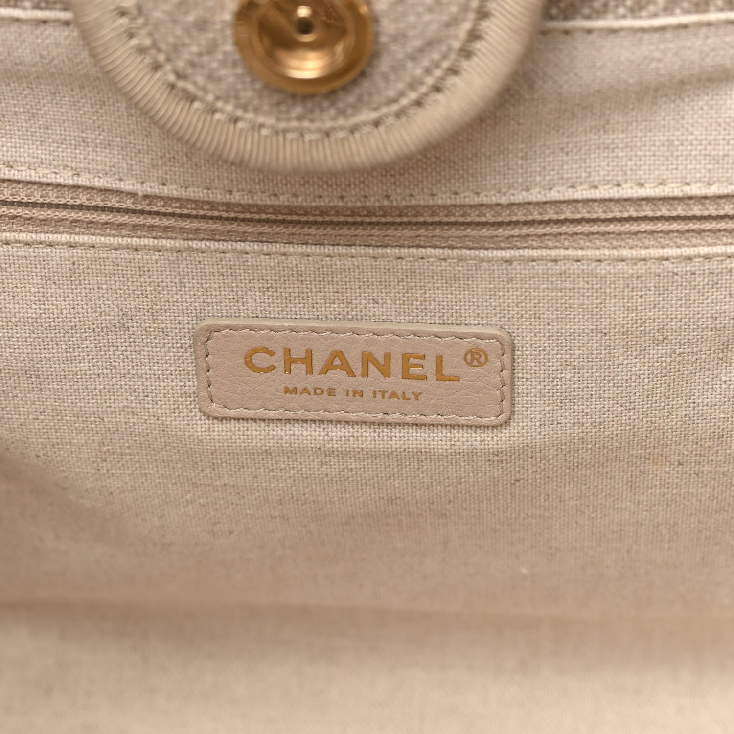 Chanel Mixed Fibers Small Deauville Tote Beige Black 7 of 12