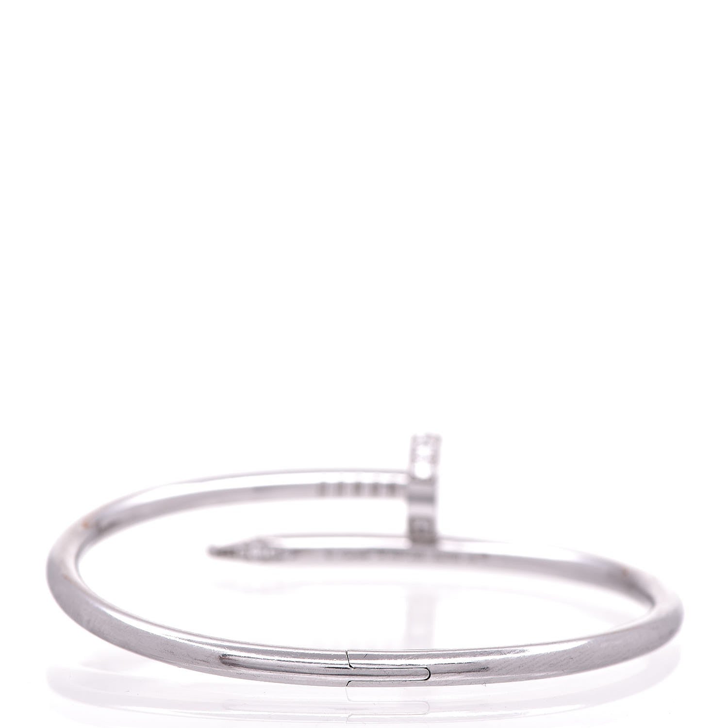 Cartier 18K White Gold Diamond Juste Un Clou Bracelet 16 3 of 8