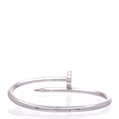 Cartier 18K White Gold Diamond Juste Un Clou Bracelet 16 3 of 8