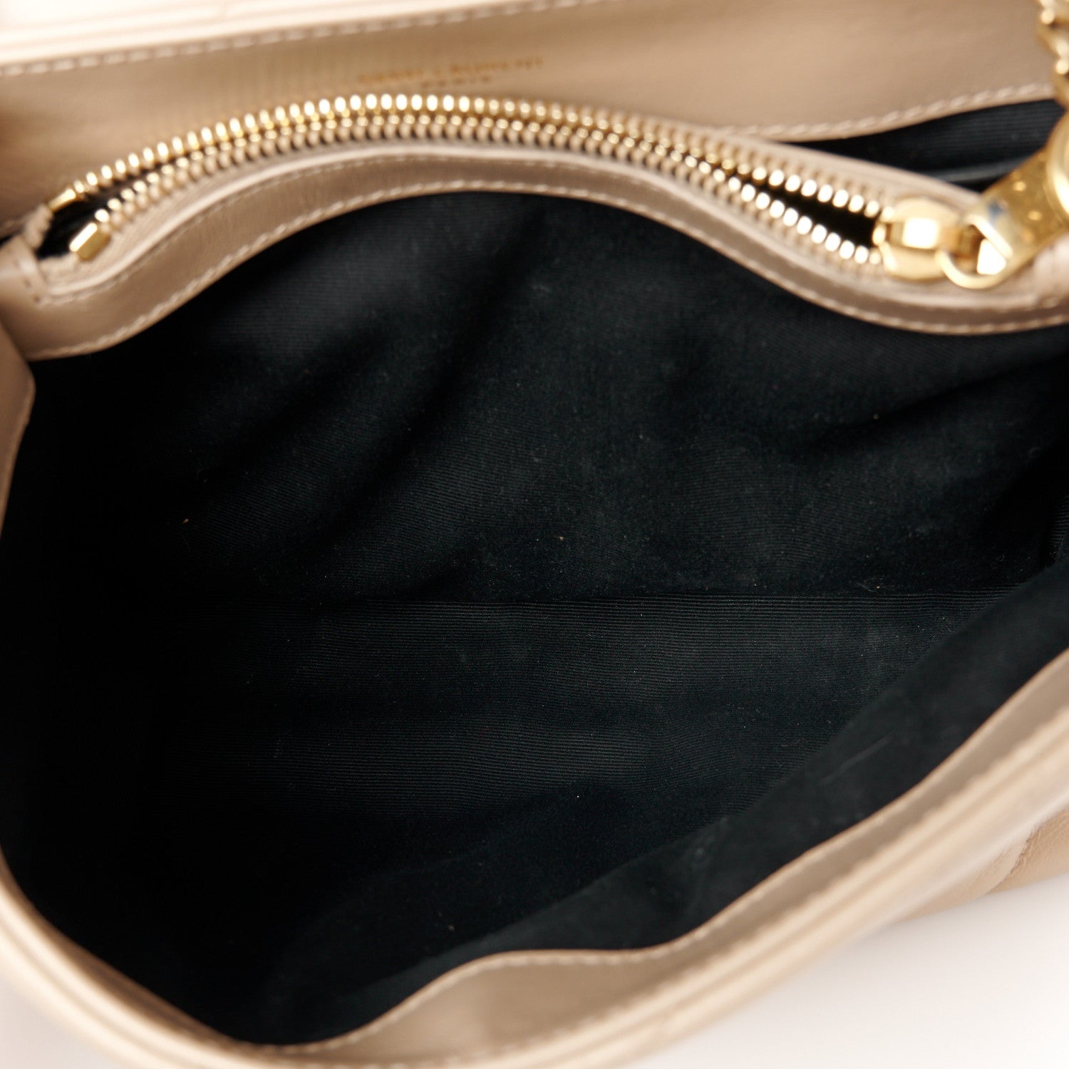 Saint Laurent Calfskin Y Quilted Monogram Small Loulou Chain Satchel Dark Beige 5 of 11