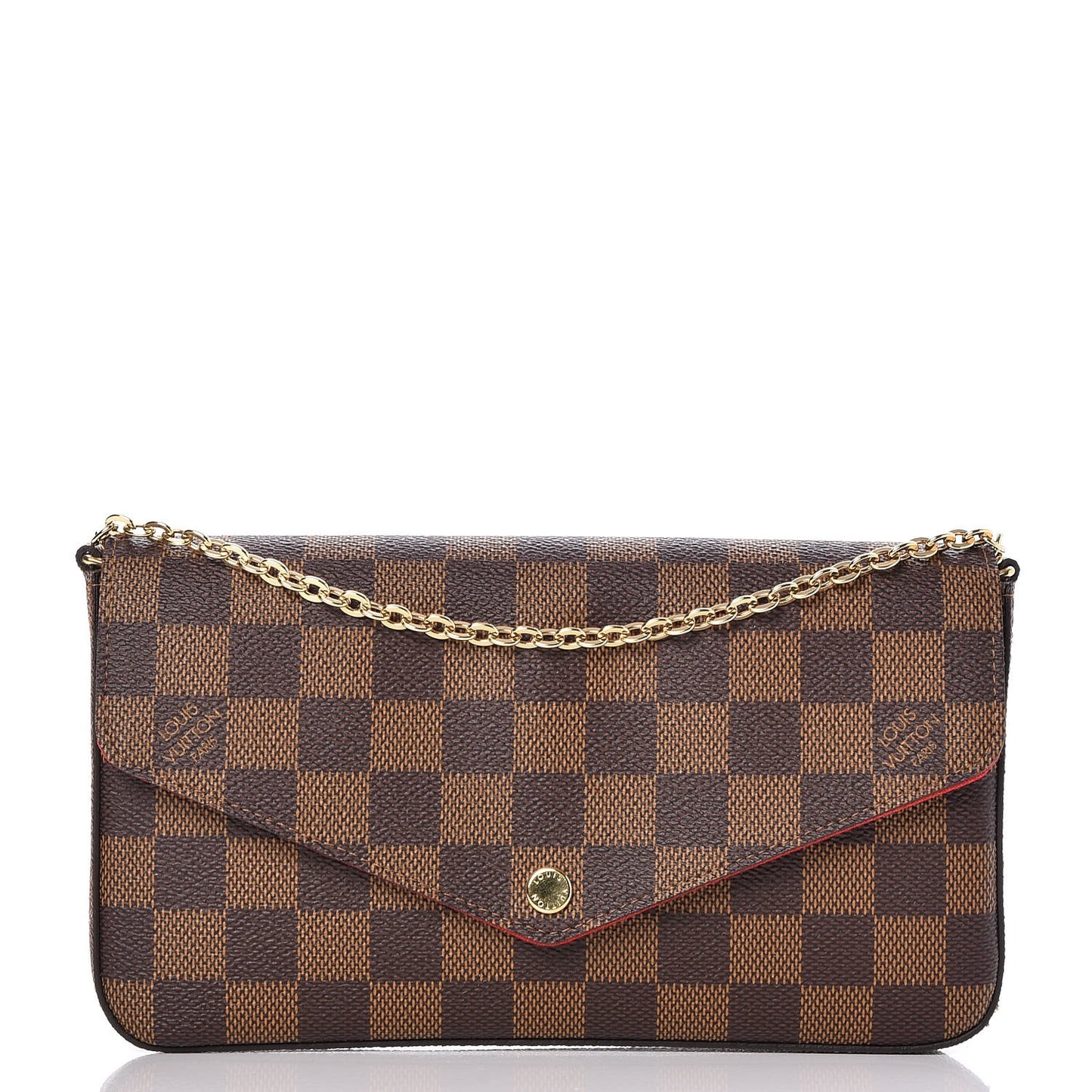 Damier Ebene Pochette Felicie Chain Wallet