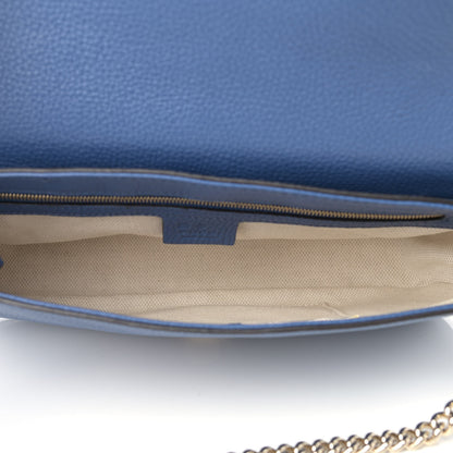 Gucci Pebbled Calfskin Medium Soho Flap Crossbody Caspian 5 of 9